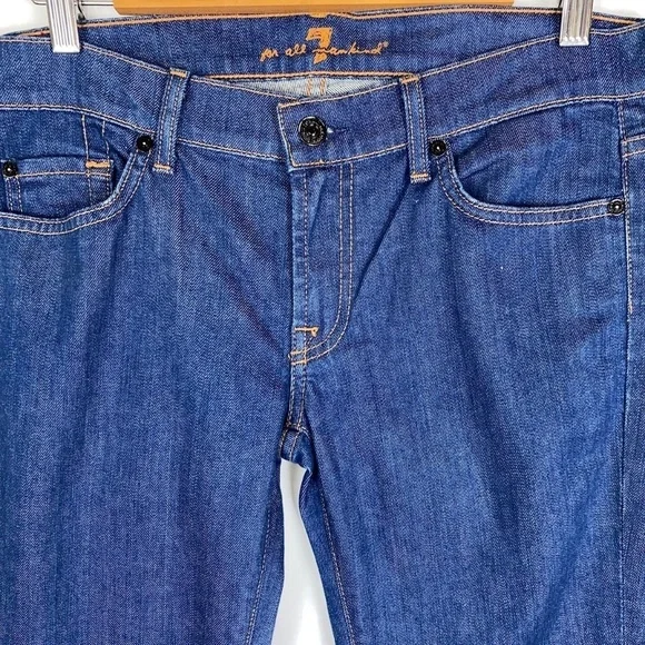 NWOT 7 For All Mankind Roxanne Skinny Slim Leg Denim Blue Jeans - Picture 2 of 7